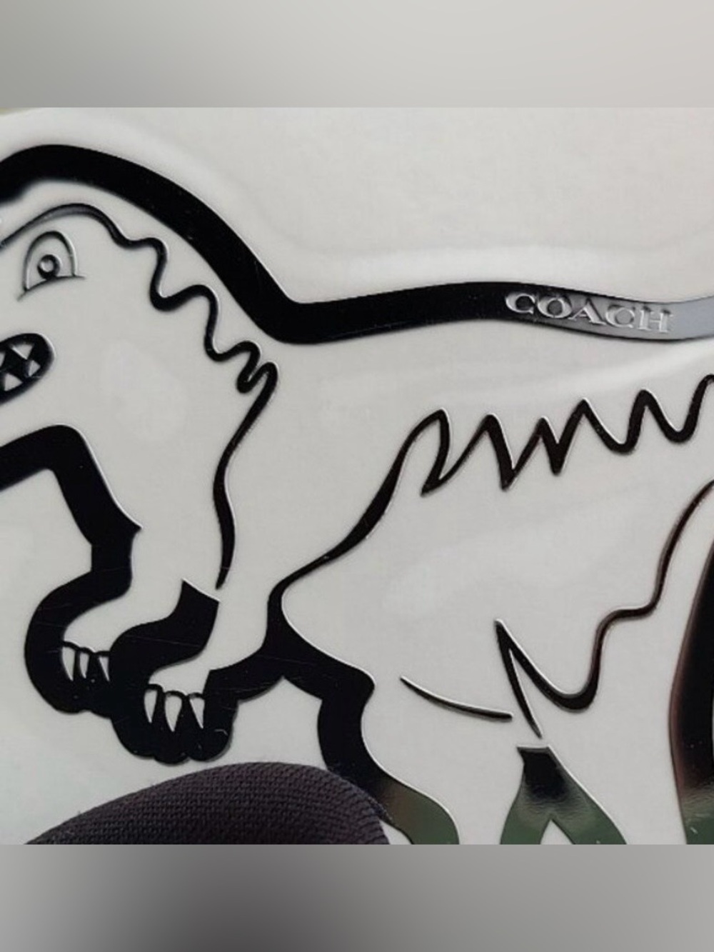 Coach iridescent transparent pouch with stickers featuring REXY taxi cab - Picture 6 of 8